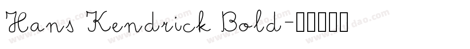 Hans Kendrick Bold字体转换